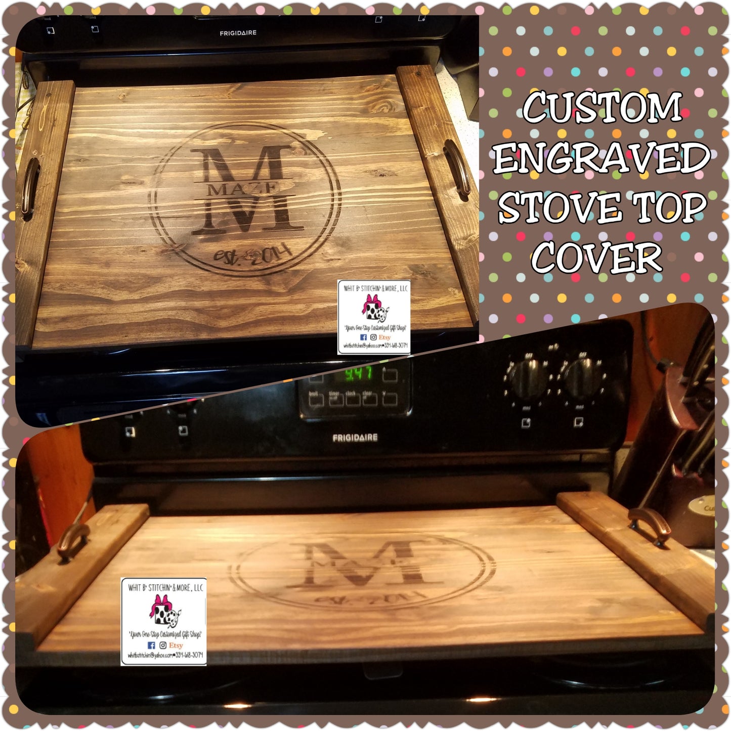 ENGRAVED STOVE TOP COVER