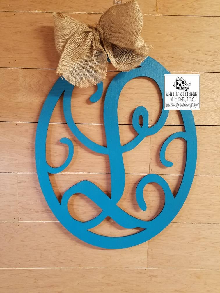 Monogram Door Hanger, custom door hanger, letter door hanger, wedding gift, customized door hanger