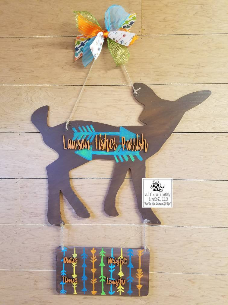 Deer door hanger, deer baby door hanger, woodland theme door hanger, hospital door hanger, deer hospital door hanger