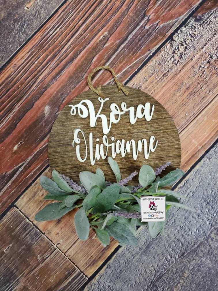 Baby door hanger combo, crib birth announcement, hospital door hanger, baby door hanger, hospital birth announcement, baby nursery decor