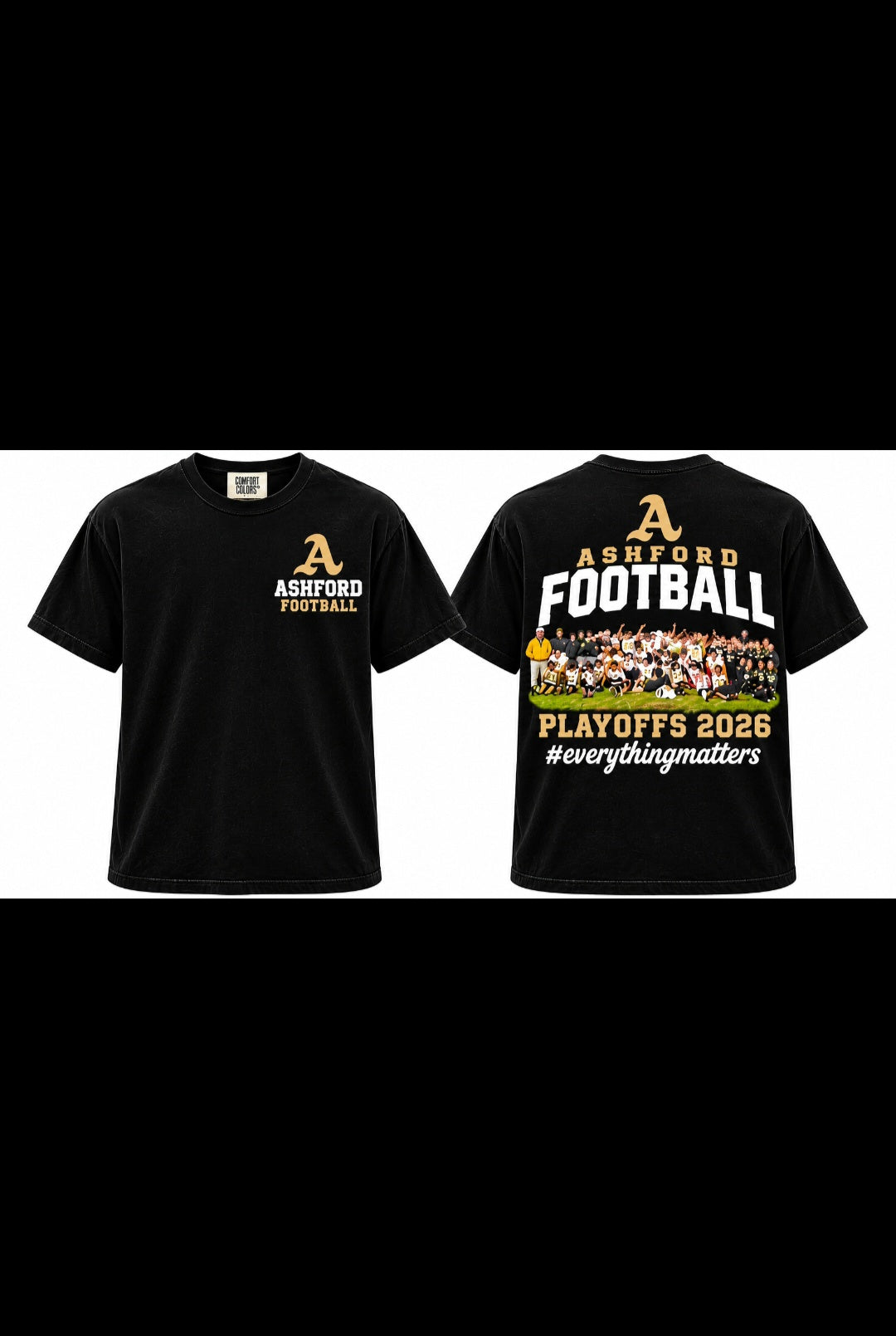 Ashford Football Playoffs 2026 Comfort Color Shirt