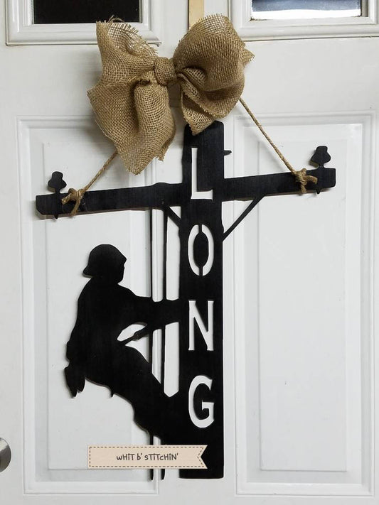 Lineman Door Hanger, lineman gift, lineman career, lineman stuff, door hanger, lineman appreciation, custom lineman door hanger
