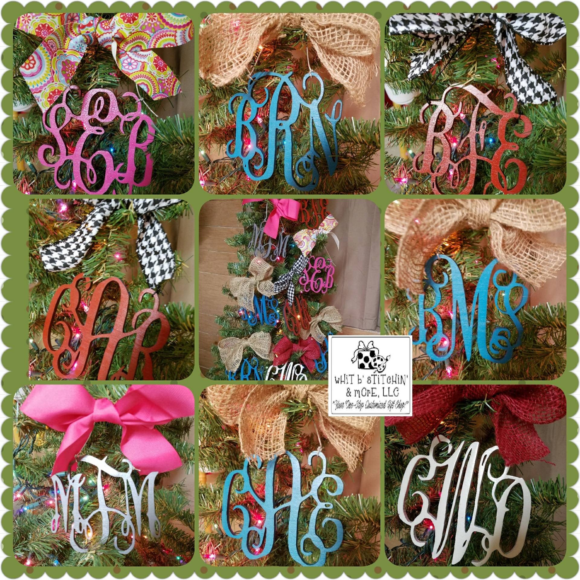 Car rear view mirror charm monogram charm rear view mirror car