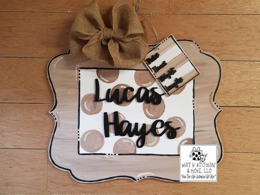 Hospital door hanger, baby door hanger boy, Neutral Door Hanger, Simple Baby Door Hanger, Unique Baby Door Hanger, Cute Baby Door Hanger