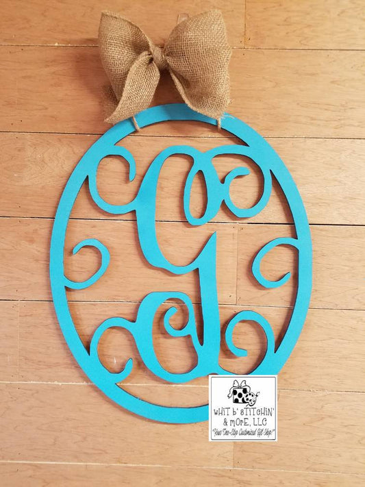 Monogram Door Hanger, custom door hanger, letter door hanger, wedding gift, customized door hanger